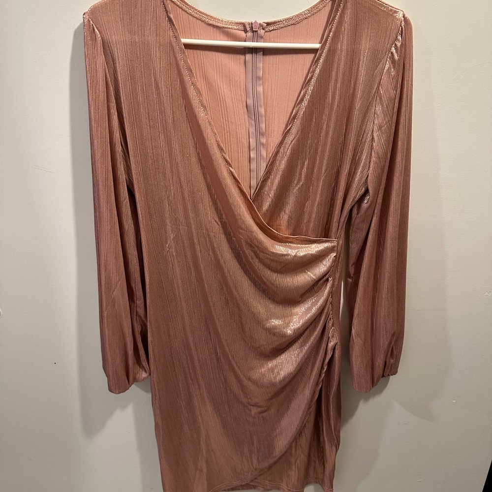 Elegant Metallic Drape Top